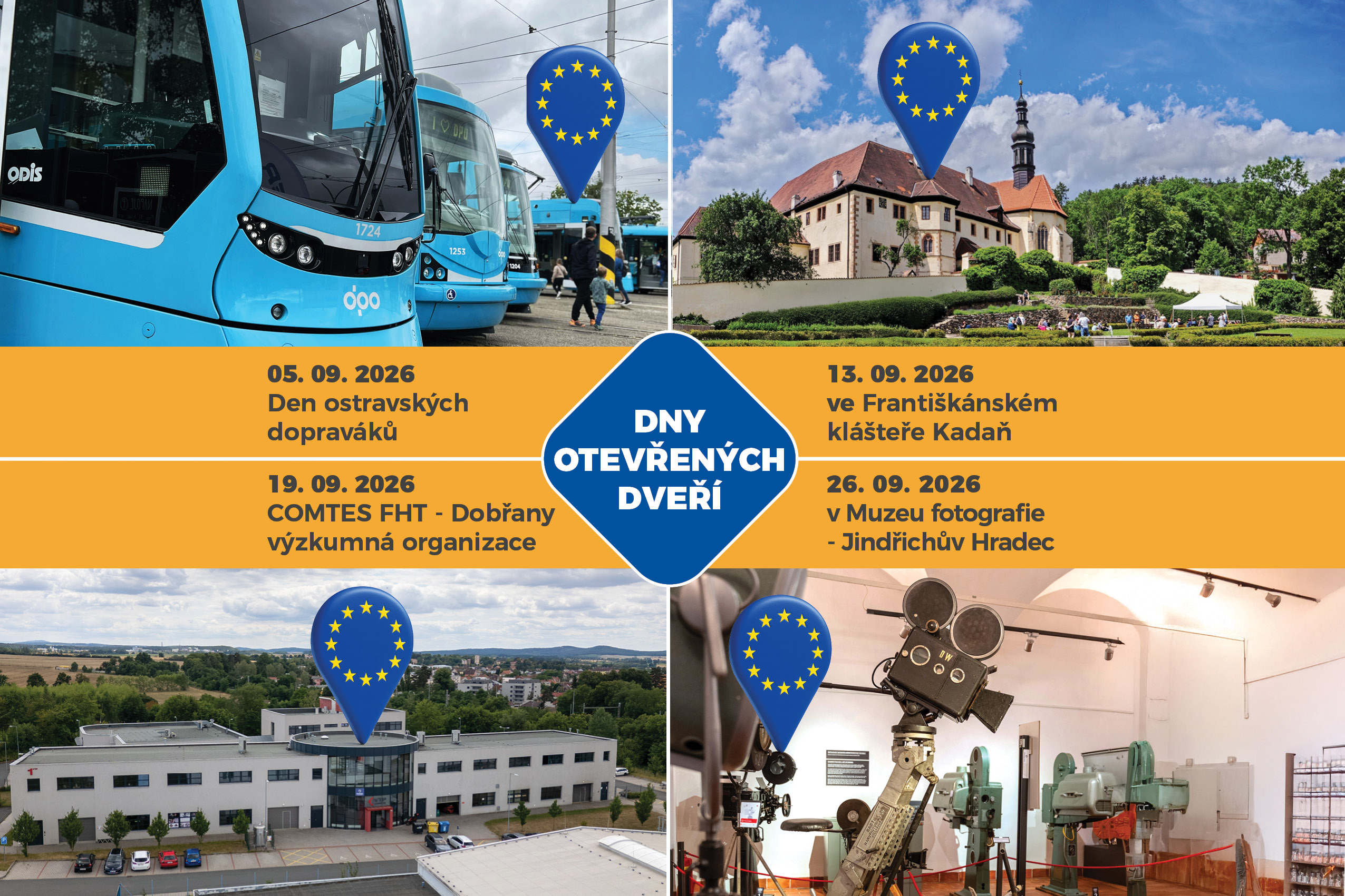 Památky, doprava i výzkum. Úspěšné projekty zvou na Dny otevřených dveří