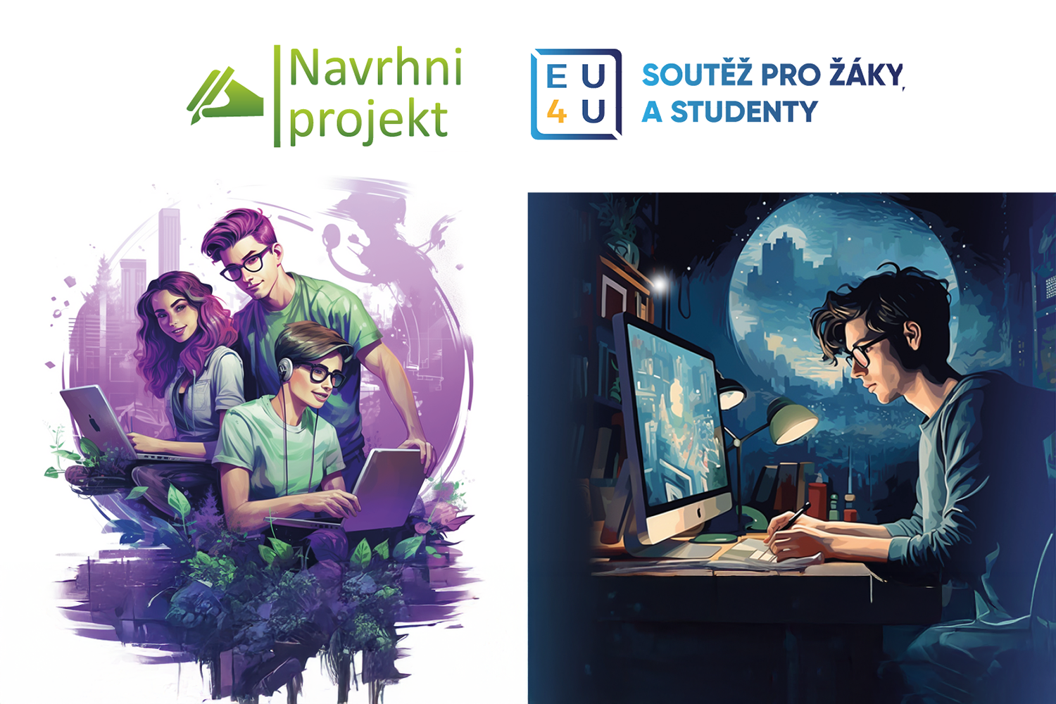 Středoškoláci a mladí kreativci, ukažte svůj nápad: Soutěže Navrhni projekt a EU4U startují